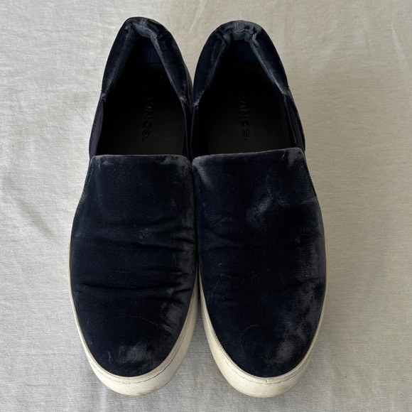Vince Blue Velvet Slip-On platform Sneakers - Picture 3 of 15